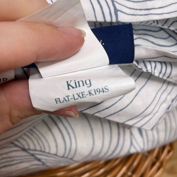 Brooklinen Luxe Sateen King Bed Sheet Set Oyster Blue Fitted Flat 4 Pillowcase - Picture 5 of 12